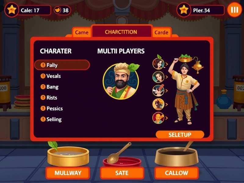 Biryani Blitz Odyssey character selection screen